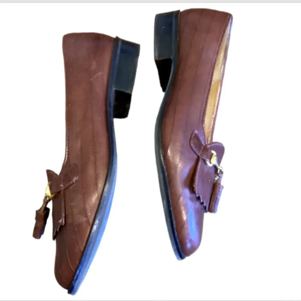 Vintage Ipanema Brown Business Casual/Dressy Loafers w Tassel Detail 7.5/8 #182P